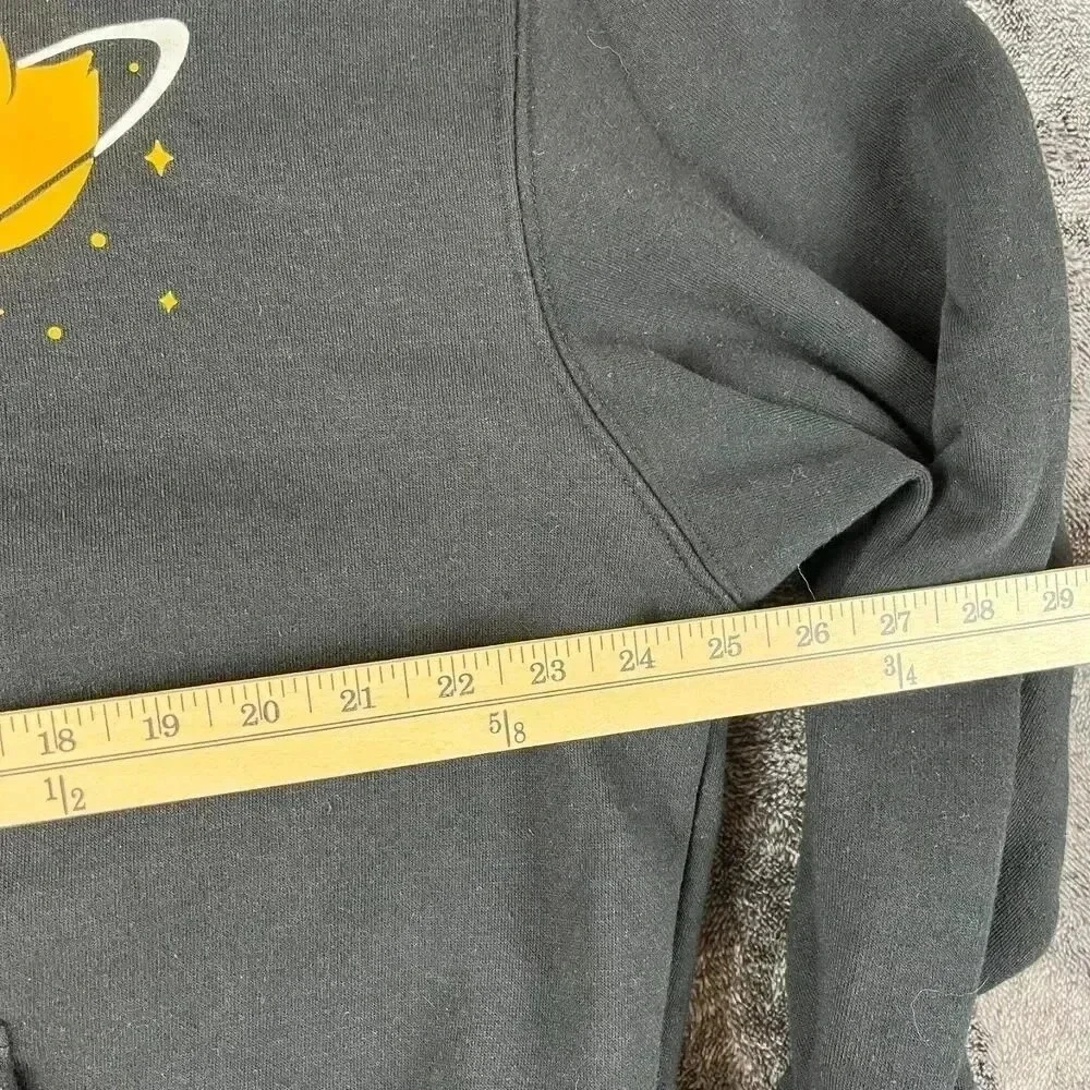 Five Hills Hoodie Quackity Planet Black Men's L Pullover Sweatshirt Pockets